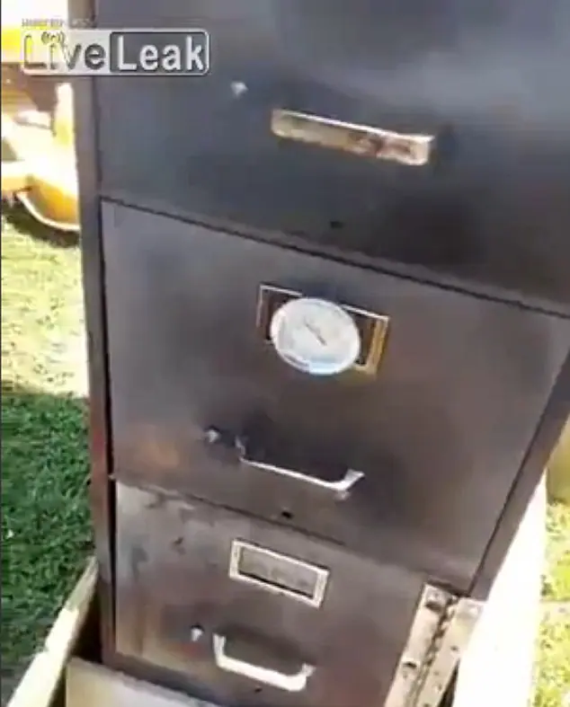 File Cabinet Into A Meat Smoker